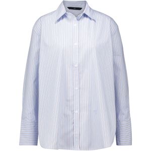 With Black - Blouse - Blauw - Lange Mouwen - Stijlvol Business Overhemd