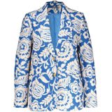 Geisha Blazer Bloemenprint Blauw dames