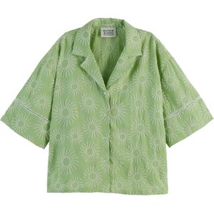 Scotch & Soda Blouse Embroidered Groen dames