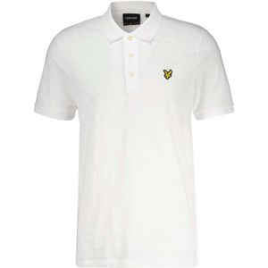 Lyle & Scott slub polo shirt Wit heren