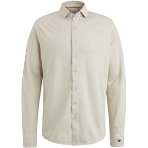 Cast Iron Long Sleeve Shirt CF Tec 2 Tone In Beige heren