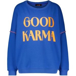 Miss Goodlife roundneck good vibes Blauw dames