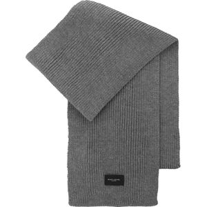 Bickley + Mitchell ribbed knit scarf Antraciet heren