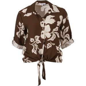 Enjoy - Blouse All-Over Design - Bruin - Dames