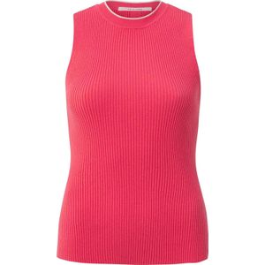 Yaya Rib knitted tanktop Oranje dames