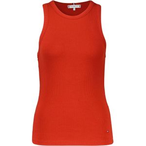 Tommy Hilfiger slim 5x2 rib tanktop ss Rood dames