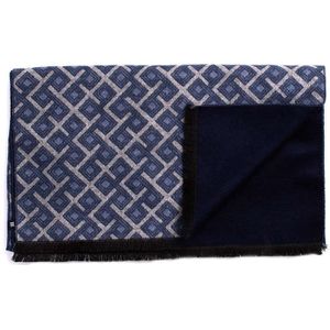 Tresanti DIONISIO | Viscose scarf with geometric pattern Blauw heren