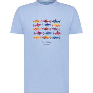A Fish Named Fred T-shirt Shark Blauw heren