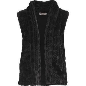 Enjoy Gilet fluffy Zwart dames