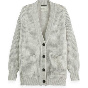 Scotch & Soda TEXTURED STITCH OVERSIZED CARDIGAN Grijs dames