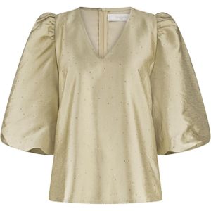 Nukus Blouse Delilah Strass Geel dames