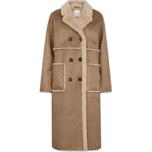 Freequent - Jas Lamse - Dames - Wollen Jas - Camel