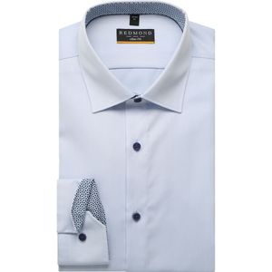 Redmond Overhemd blauw, Effen