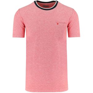 Pierre Cardin Tailored Fit T-Shirt ronde hals rood, Effen
