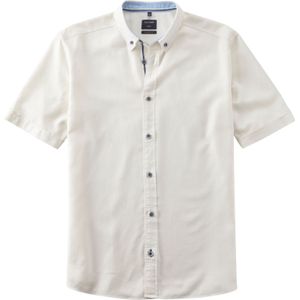 OLYMP Casual Linnen Overhemd wit, Effen