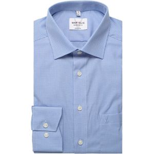 Marvelis Modern Fit Overhemd blauw/wit, Vichy ruit