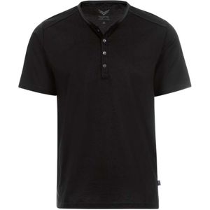 TRIGEMA Comfort Fit T-Shirt Henley kraag zwart, Effen