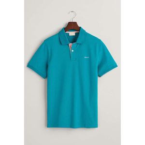 GANT Regular Fit Polo shirt Korte mouw lichtgroen