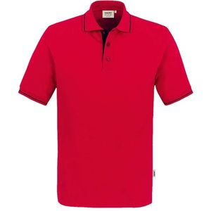 HAKRO 803 Comfort Fit Polo shirt Korte mouw rood/zwart