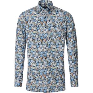 Casa Moda Overhemd blauw, Bedrukt