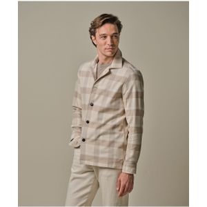 Profuomo Flanellen Overhemd beige, Ruit