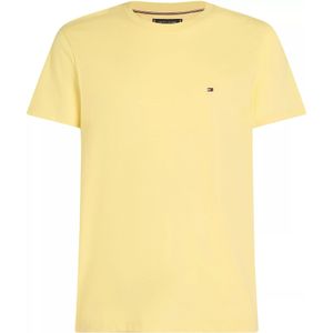 Tommy Hilfiger T-Shirt ronde hals geel, Effen