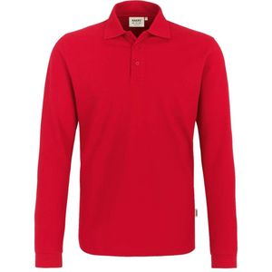 HAKRO 820 Regular Fit Poloshirt lange mouw rood, Effen
