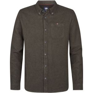 Petrol Industries Overhemd groen, Effen