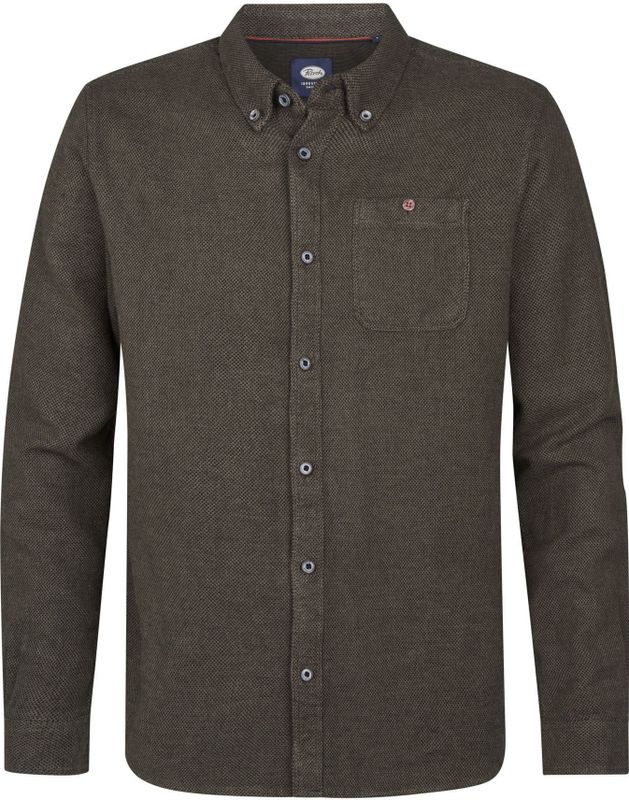 Petrol Industries Overhemd groen, Effen