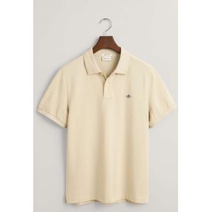 GANT Regular Fit Polo shirt Korte mouw beige