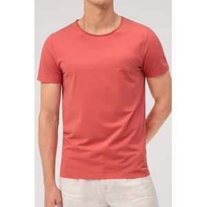 OLYMP Casual Regular Fit T-Shirt ronde hals rozenhout, Effen
