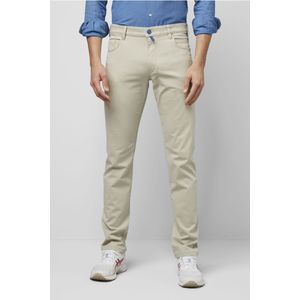 MEYER Broek  crème / kobaltblauw