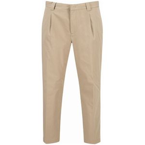 Alberto Tapered Fit Broek beige, Effen