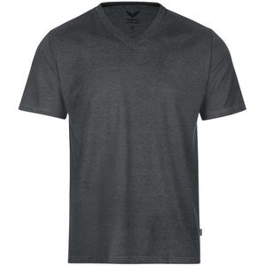 TRIGEMA Comfort Fit T-Shirt V-hals antraciet, Melange