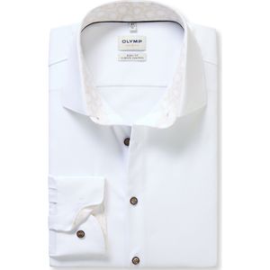 OLYMP Level Five Performance Climate Control Overhemd wit, Bedrukt