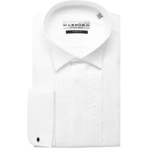 Ledȗb Modern Fit Gala shirt wit, Effen