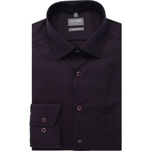 OLYMP Luxor Overhemd aubergine, Faux-uni