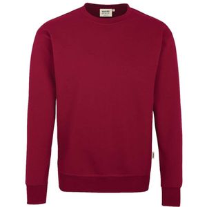 HAKRO 471 Sweatshirt ronde hals wijnrood, Effen