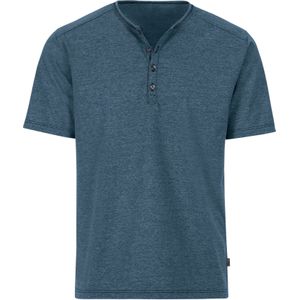 TRIGEMA Comfort Fit T-Shirt Henley kraag jeans, Melange