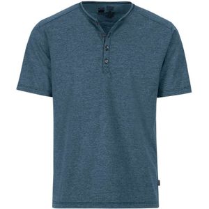 TRIGEMA Comfort Fit T-Shirt Henley kraag jeans, Melange