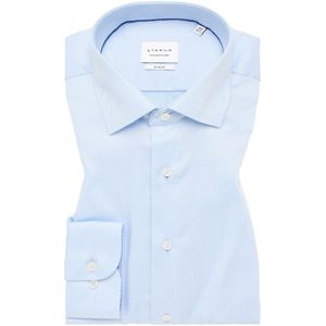 ETERNA Overhemd middenblauw, Gestructureerd