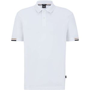 BOSS Regular Fit Polo shirt Korte mouw wit