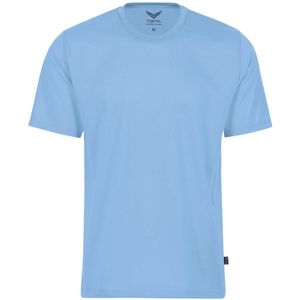 TRIGEMA Comfort Fit T-Shirt ronde hals lichtblauw, Effen