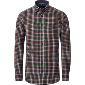 Casa Moda - Casual Overhemd - Oranje - Lange Mouw - 100% Katoen