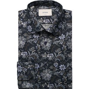 ETON Overhemd blauw, Bloemen