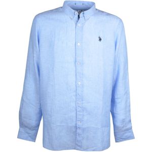 U.S. POLO ASSN. - Overhemd - Lichtblauw - Regular Fit - Lange Mouw