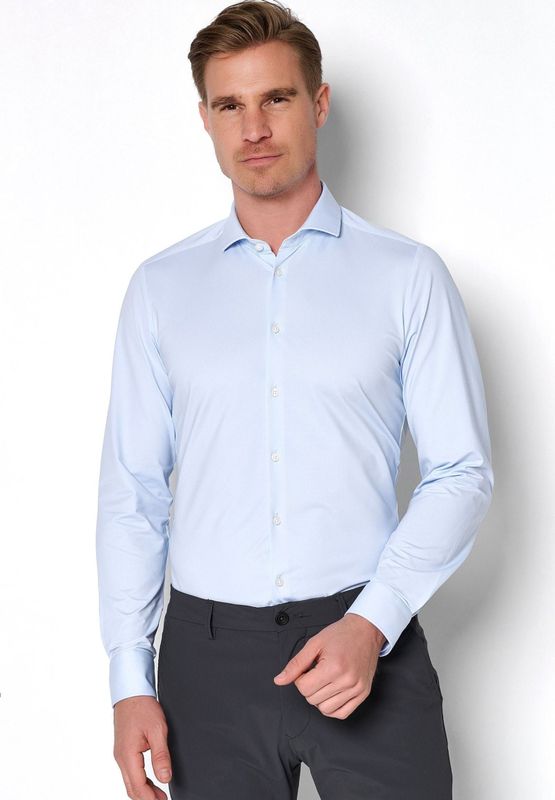 Pure Functional Jersey shirt lichtblauw, Effen