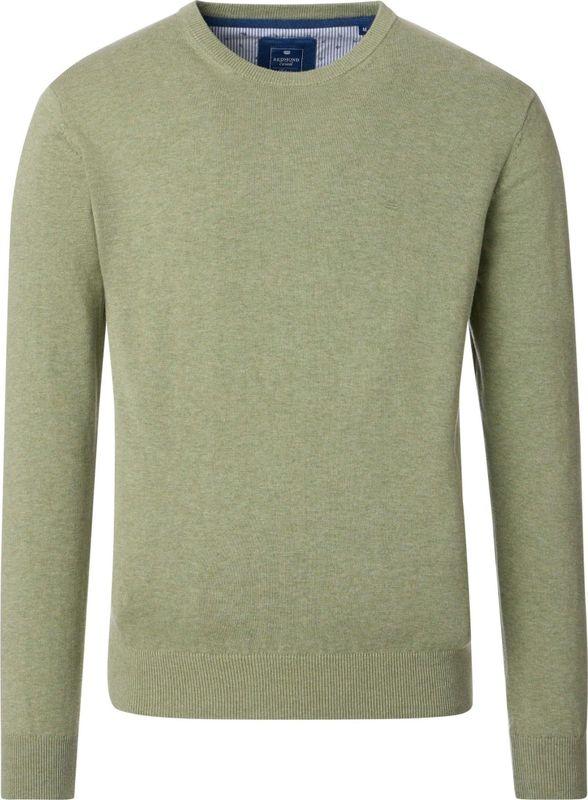 Redmond - Casual Trui - Groen - Ronde Hals - 100% Katoen