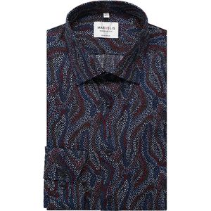 Marvelis Overhemd marine, Bedrukt