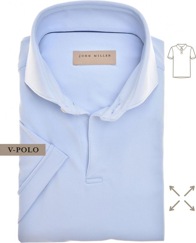 John Miller - Polo Shirt - Blauw - Korte Mouw